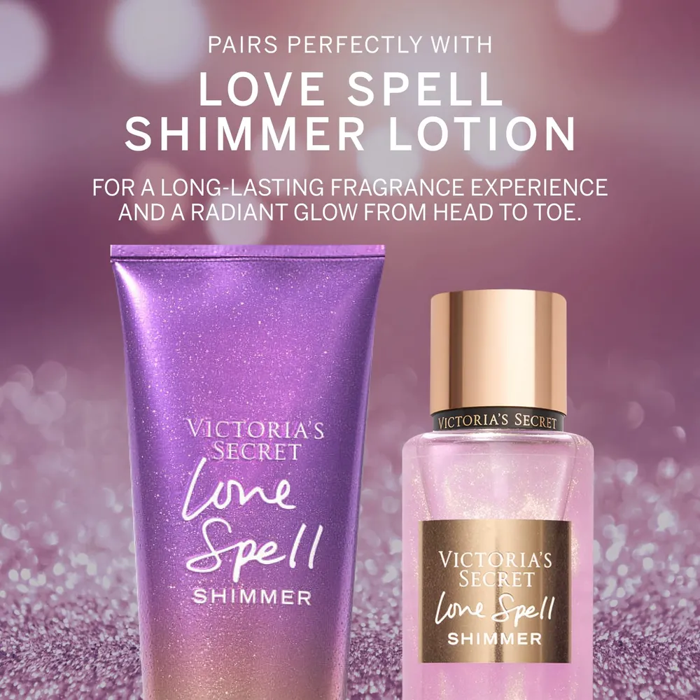 BODY MIST LOVE SPELL SHIMMER VICTORIA SECRET MUJER 8.4 OZ / 250 ML