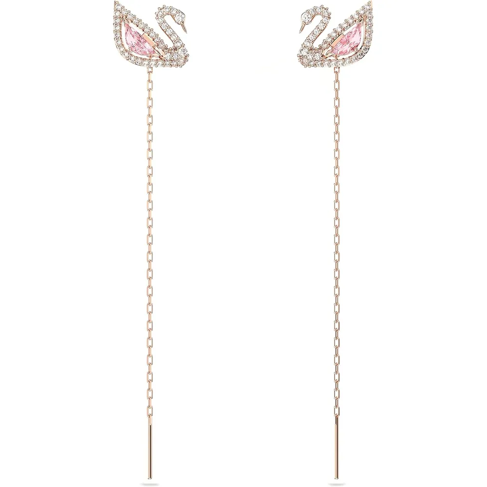 SWAROVSKI ARETES SWAN ACABADO ORO ROSA PARA MUJER | ORO ROSA