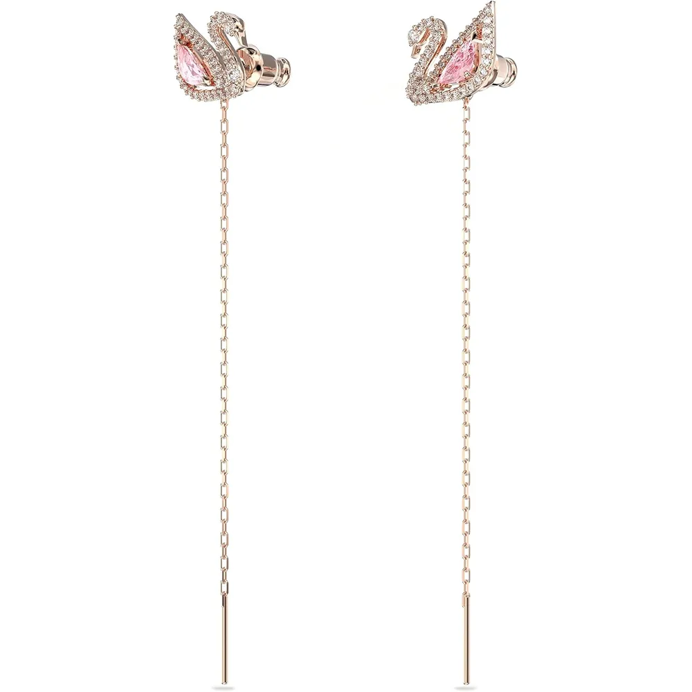 SWAROVSKI ARETES SWAN ACABADO ORO ROSA PARA MUJER | ORO ROSA