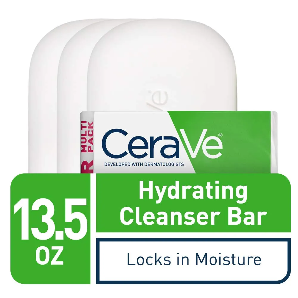 PACK 3 CERAVE BARRA LIMPIADORA HIDRATANTE 4.5 OZ / 128 GR C/U