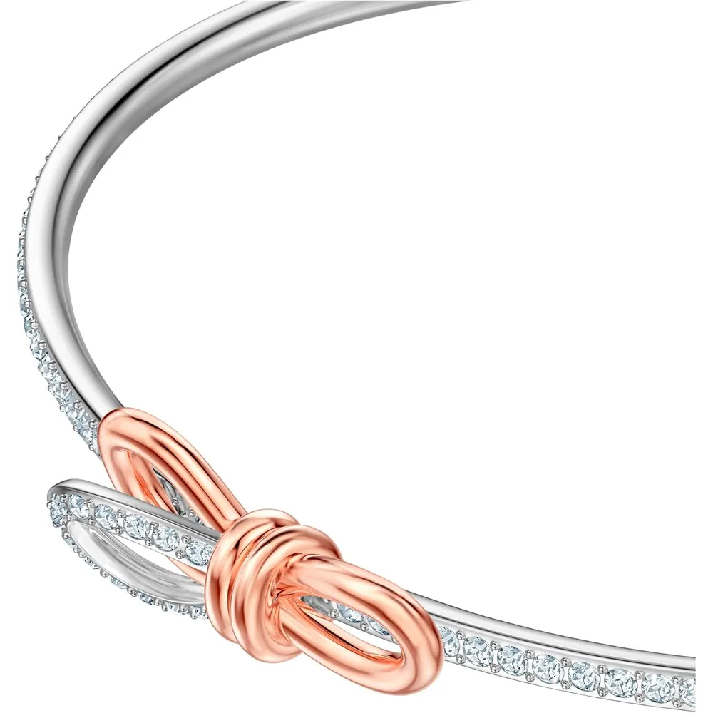 SWAROVSKI PULSERA BANGLE BOW LIFELONG ACABADO MIXTO ORO ROSA Y RODIO PARA MUJER | PLATA