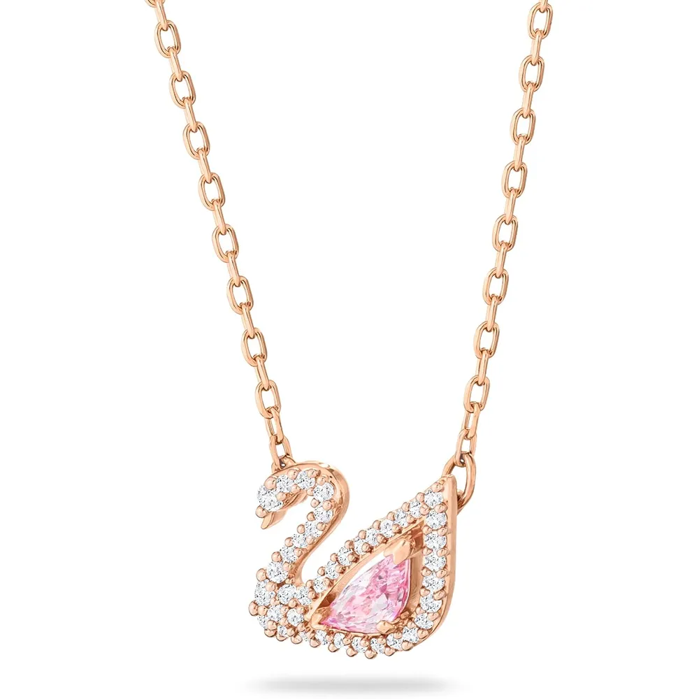 SWAROVSKI COLLAR CON PENDIENTE SWAN ACABADO ORO ROSA PARA MUJER | ORO ROSA