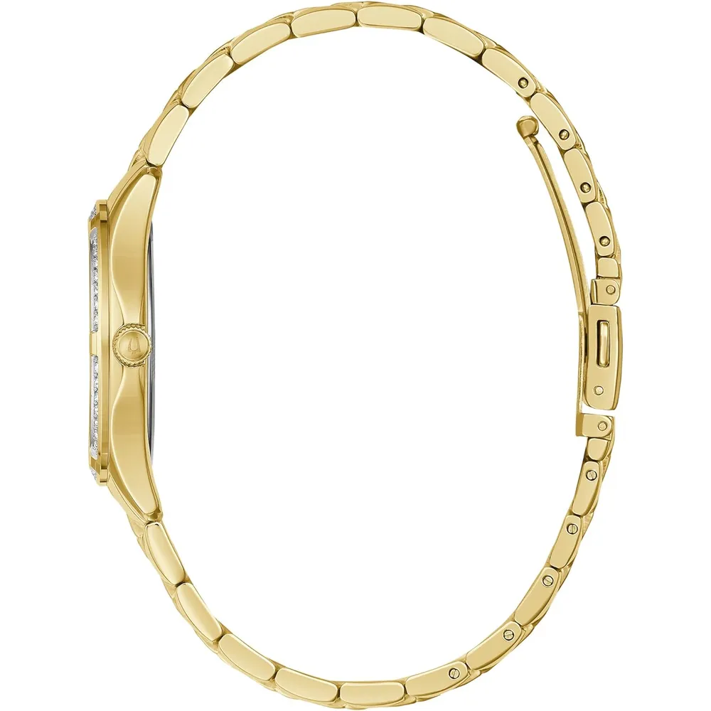 Bulova reloj mujer acero inoxidable cuarzo 3 agujas nácar | Oro