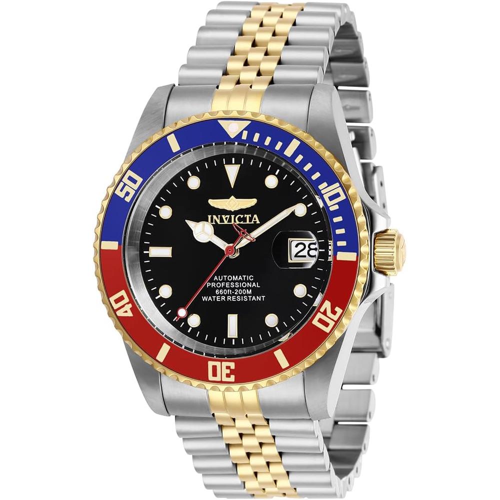 b07m8f672b_1_jpg.jpg Reloj Invicta Pro Diver para hombre estilo buzo vidrio mineral | Plateado y Negro