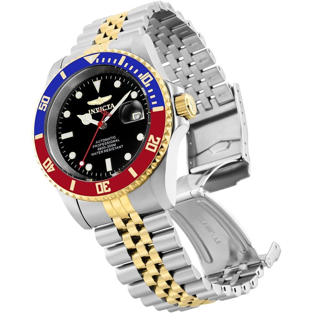 b07m8f672b_2_jpg.jpg Reloj Invicta Pro Diver para hombre estilo buzo vidrio mineral | Plateado y Negro