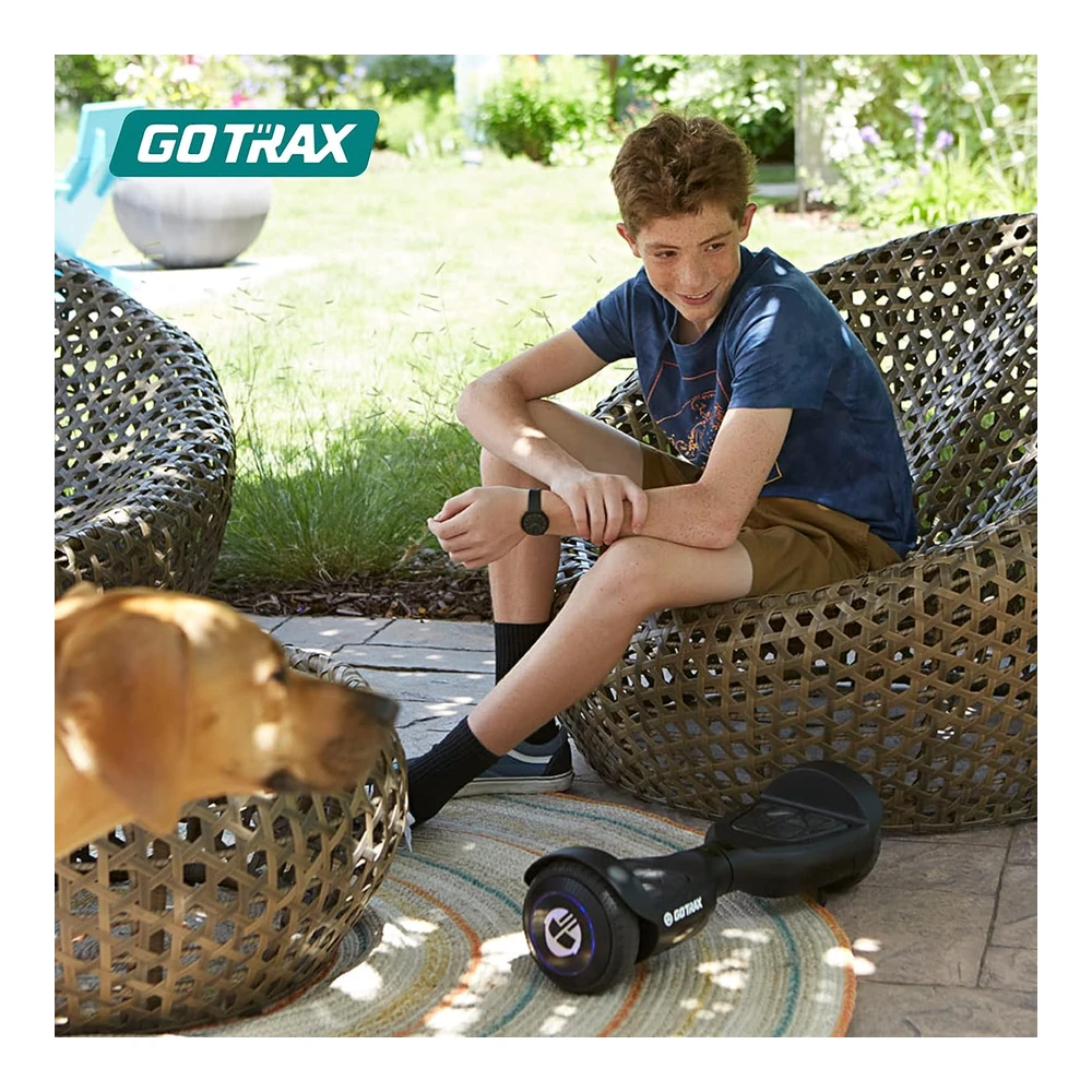 Gotrax Hoverboard con Ruedas Led de 6.5' y Faro - 6.2 Mph Superior y Motor Dual de 200 W - Certificado Ul2272 y Batería de 50.4 Wh