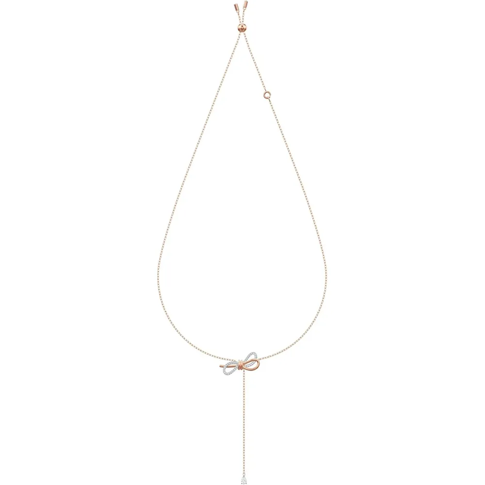 b07m9z36cq_2_webp.webp SWAROVSKI COLLAR PENDIENTE BOW LIFELONG ACABADO MIXTO ORO ROSA Y RODIO PARA MUJER | ORO ROSA