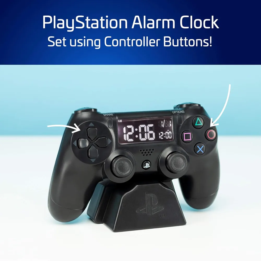Paladone PlayStation, reloj despertador digital con mando oficial