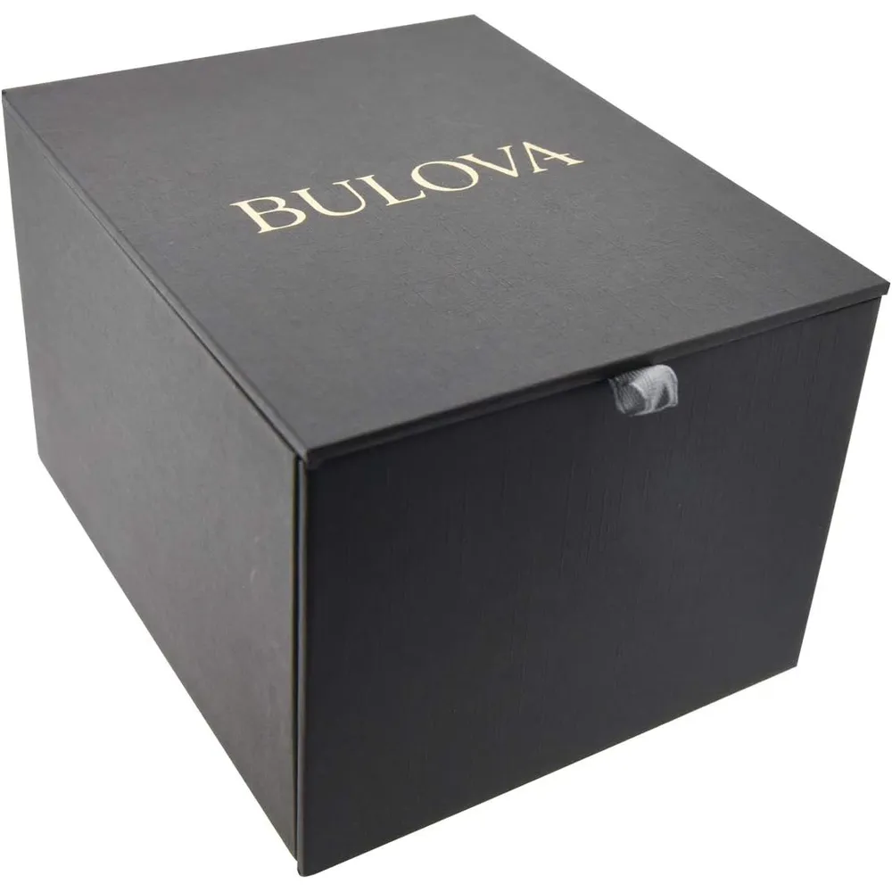 Bulova reloj Modern Millenia hombre cuarzo 3 agujas cristal diamantes | Plata