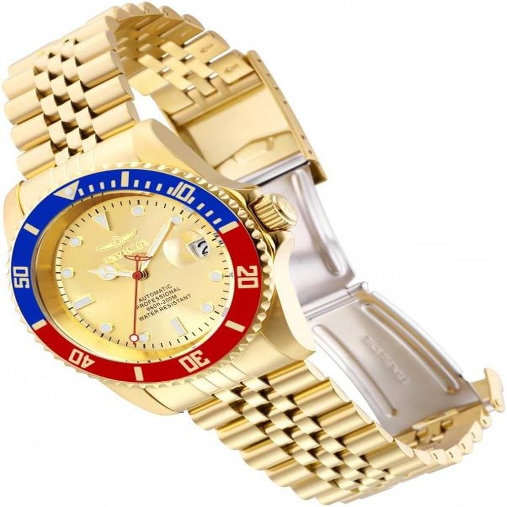 Reloj Invicta Pro Diver para hombre estilo buzo acero inoxidable | Oro