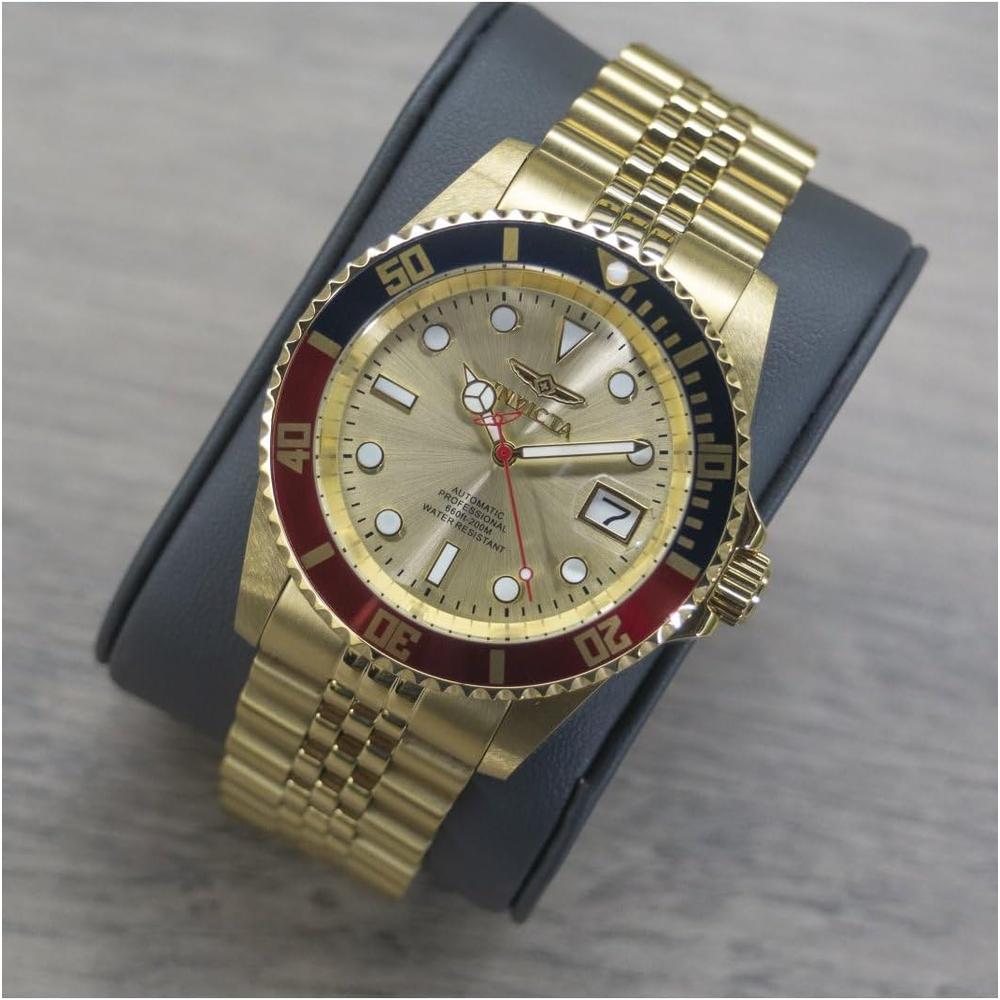 Reloj Invicta Pro Diver para hombre estilo buzo acero inoxidable | Oro