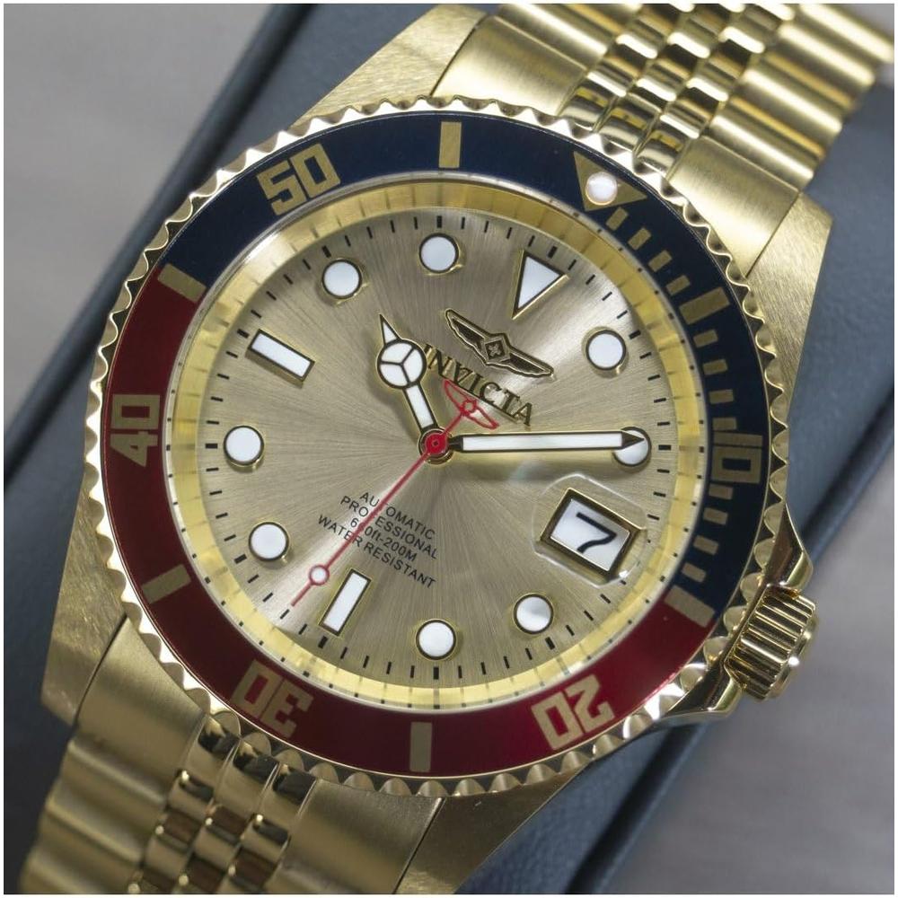 Reloj Invicta Pro Diver para hombre estilo buzo acero inoxidable | Oro