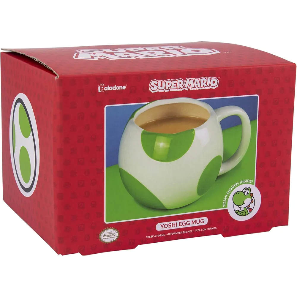 Paladone Super Mario Yoshi, taza cerámica huevo oficial