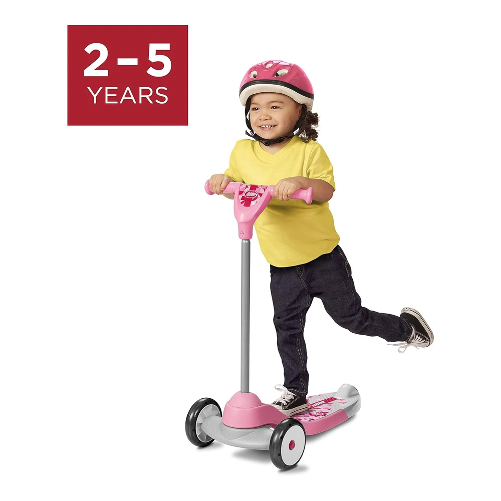 Radio Flyer My 1st Scooter - Scooter de 3 Ruedas para niños y Niños Pequeños - Patinete Rosa