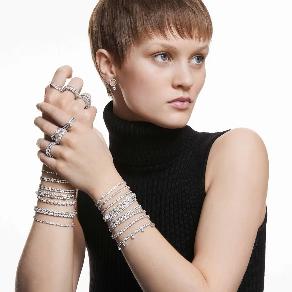 SWAROVSKI PULSERA MATRIX ACABADO RODIO PARA MUJER |  RODIO