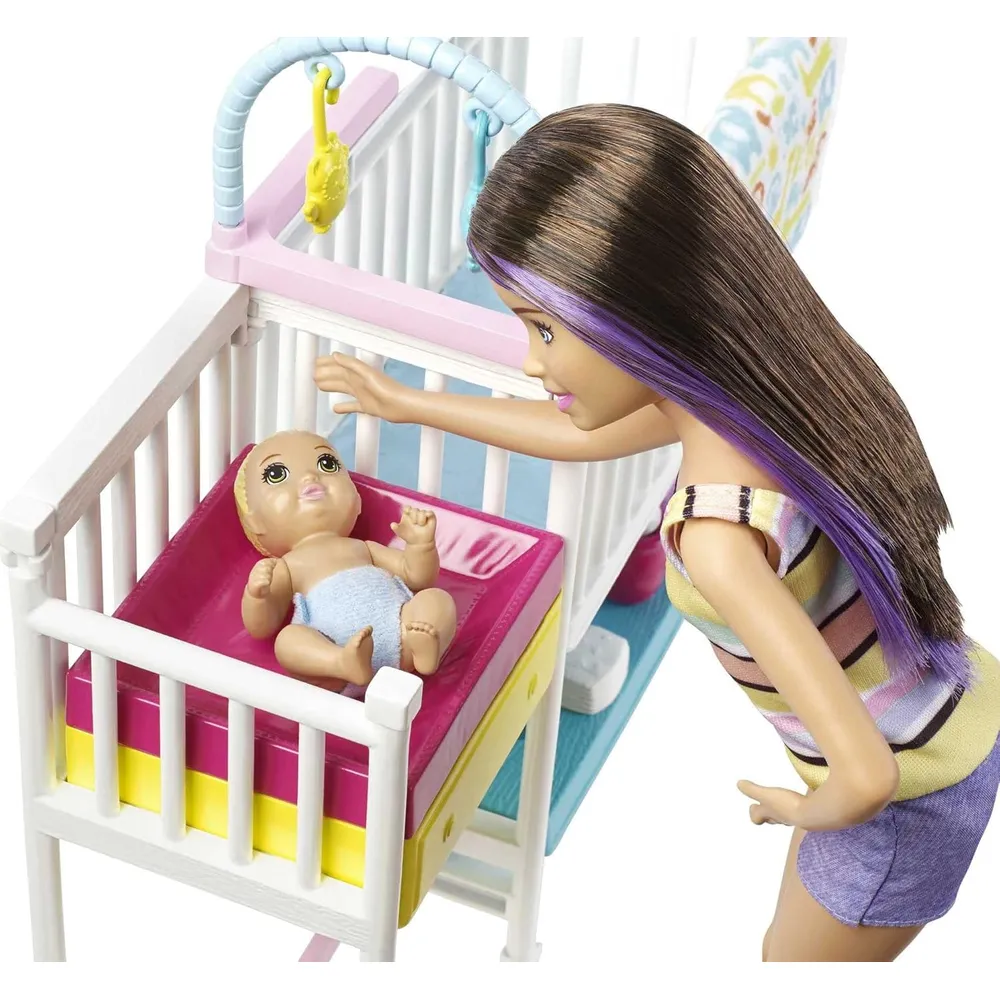 BARBIE SKIPPER SET GUARDERÍA BABYSITTERS INC CON ACCESORIOS