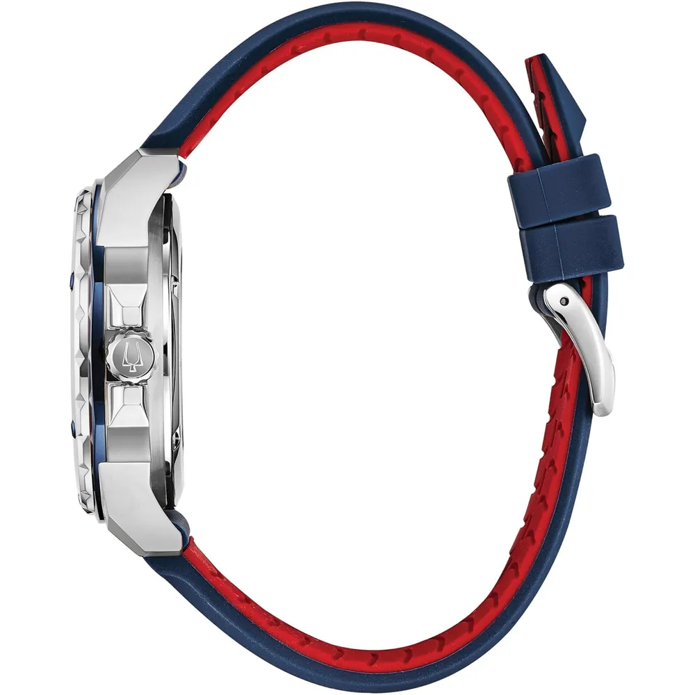 b07nmcnt2h_1_webp.webp Bulova reloj Marine Star hombre automático acero silicona apertura ojo de buey | Azul