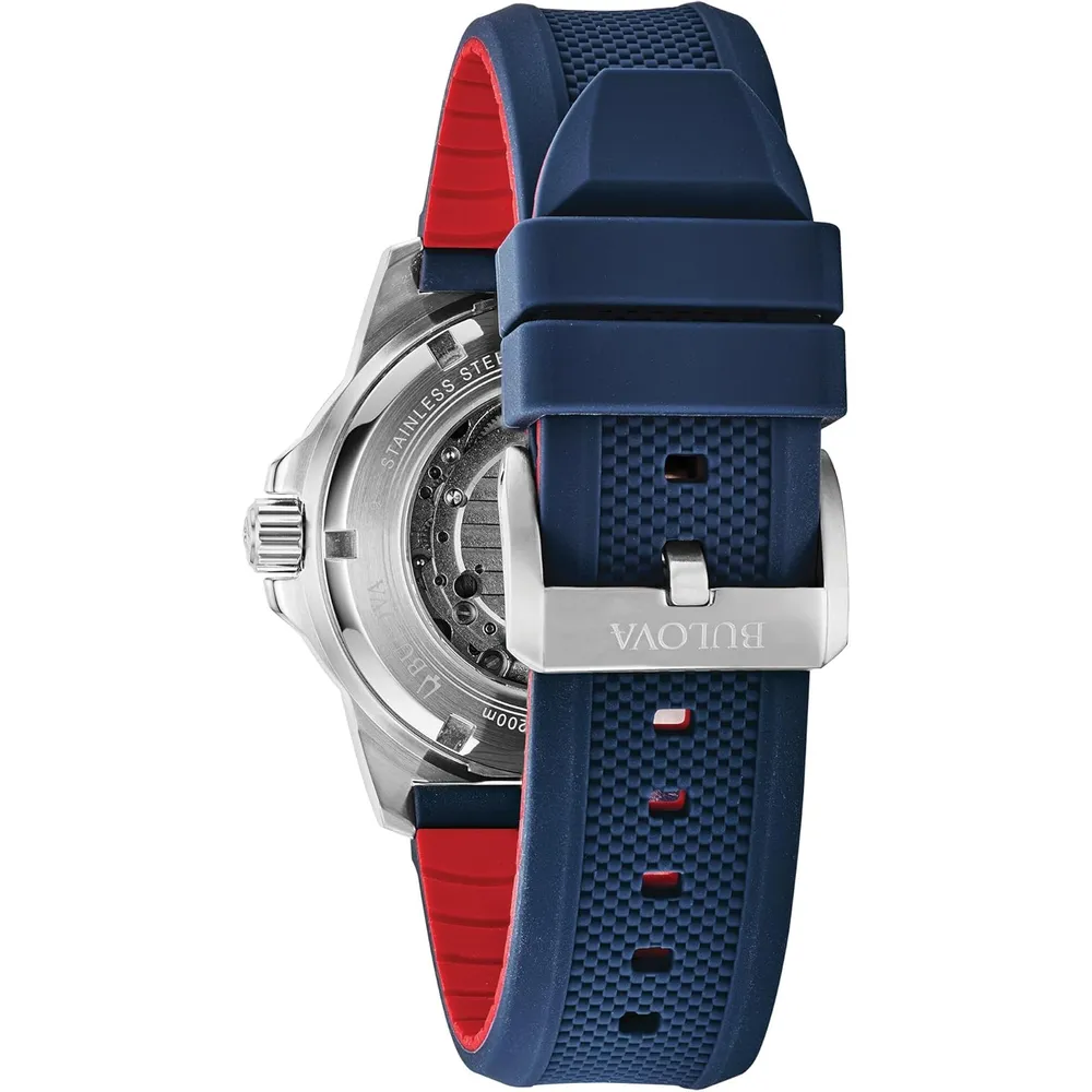 b07nmcnt2h_2_webp.webp Bulova reloj Marine Star hombre automático acero silicona apertura ojo de buey | Azul
