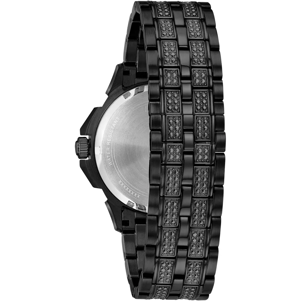 Bulova 96C134 reloj Octava para hombre con cronógrafo y esfera con cristales | 41.5 mm - Negro