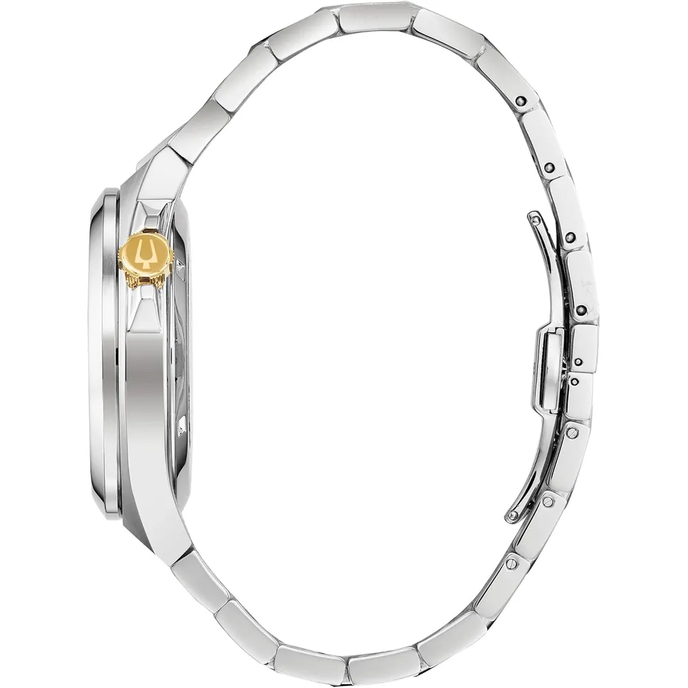 Bulova 98A224 reloj automático Maquina para hombre con apertura en la esfera | Plateado