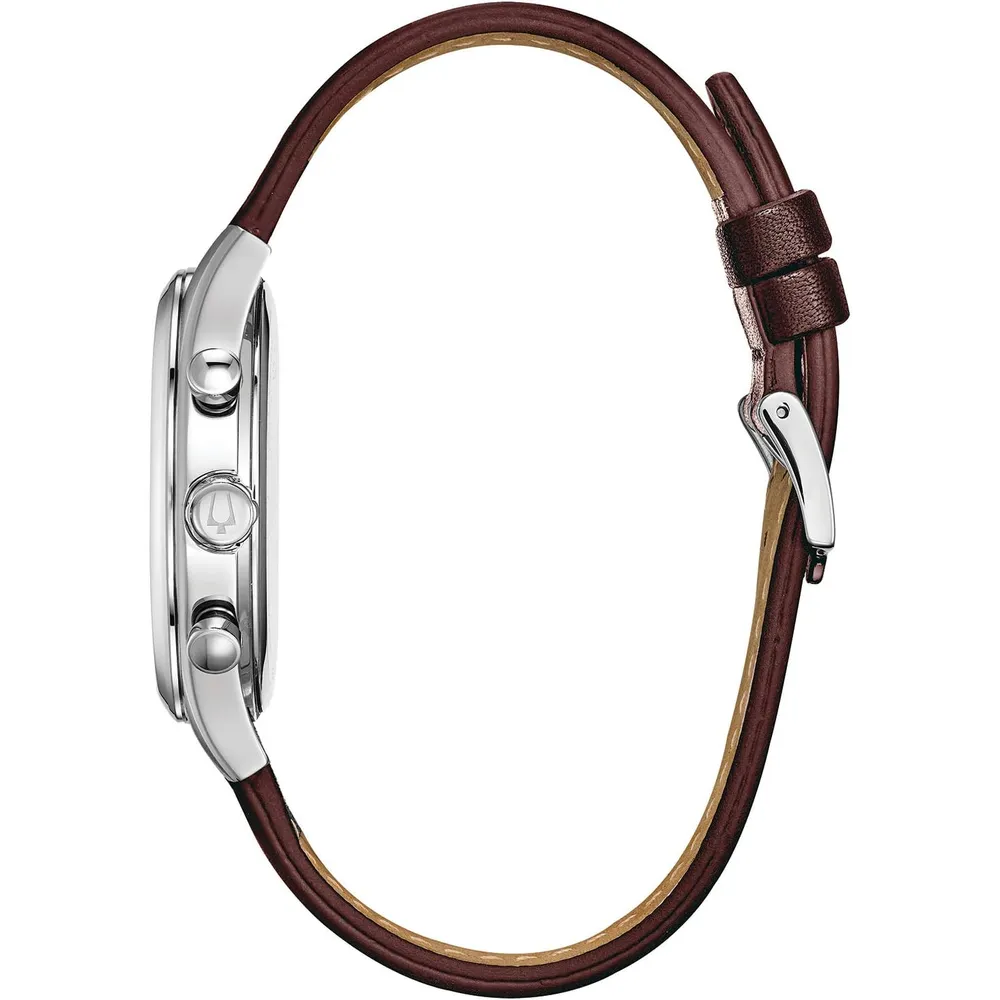 b07p5z889t_1_webp.webp Bulova reloj clásico hombre cronógrafo 6 agujas de cuarzo acero correa cuero | Marrón
