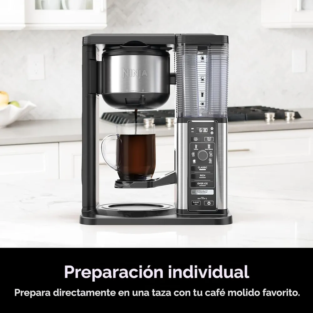NINJA CAFETERA SPECIALTY 10 TAZAS / 1.5 L CON ESPUMADOR PLEGABLE | NEGRO