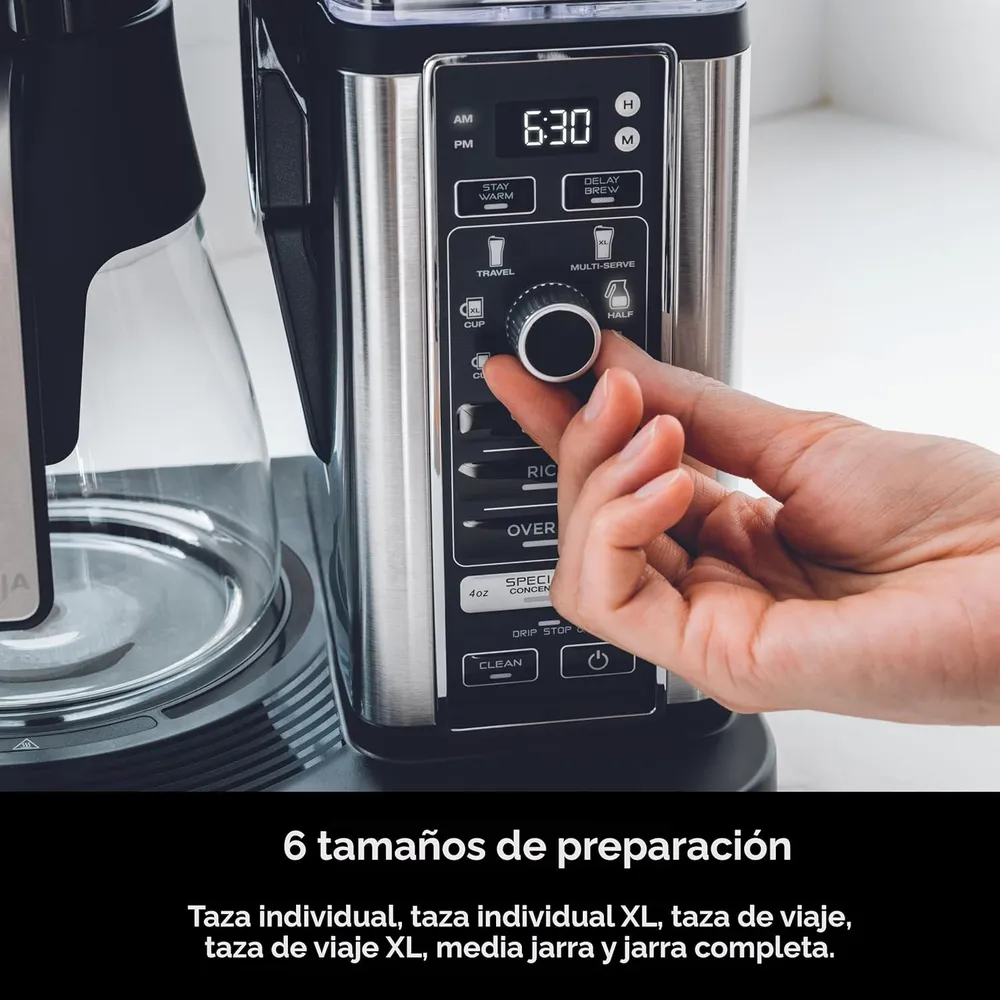 NINJA CAFETERA SPECIALTY 10 TAZAS / 1.5 L CON ESPUMADOR PLEGABLE | NEGRO