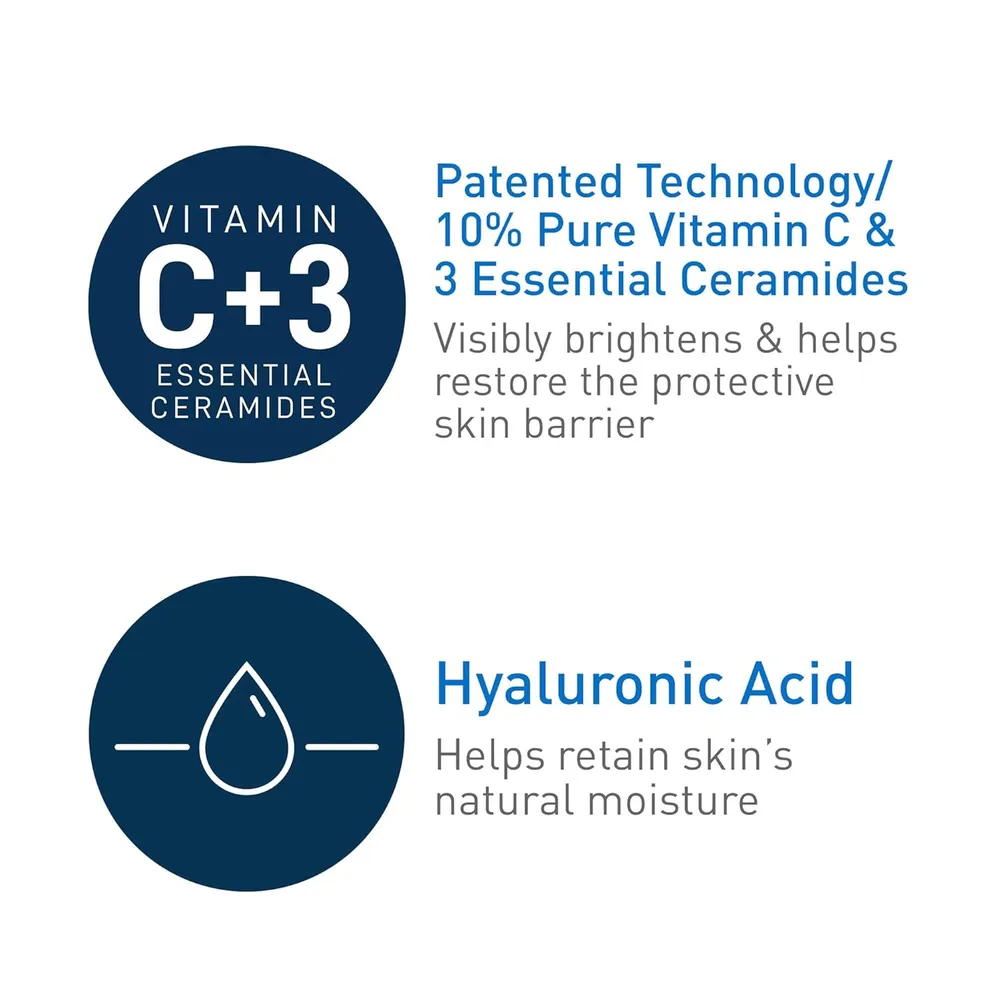 CERAVE SUERO PARA EL ROSTRO CON VITAMINA C 1 OZ / 30 ML