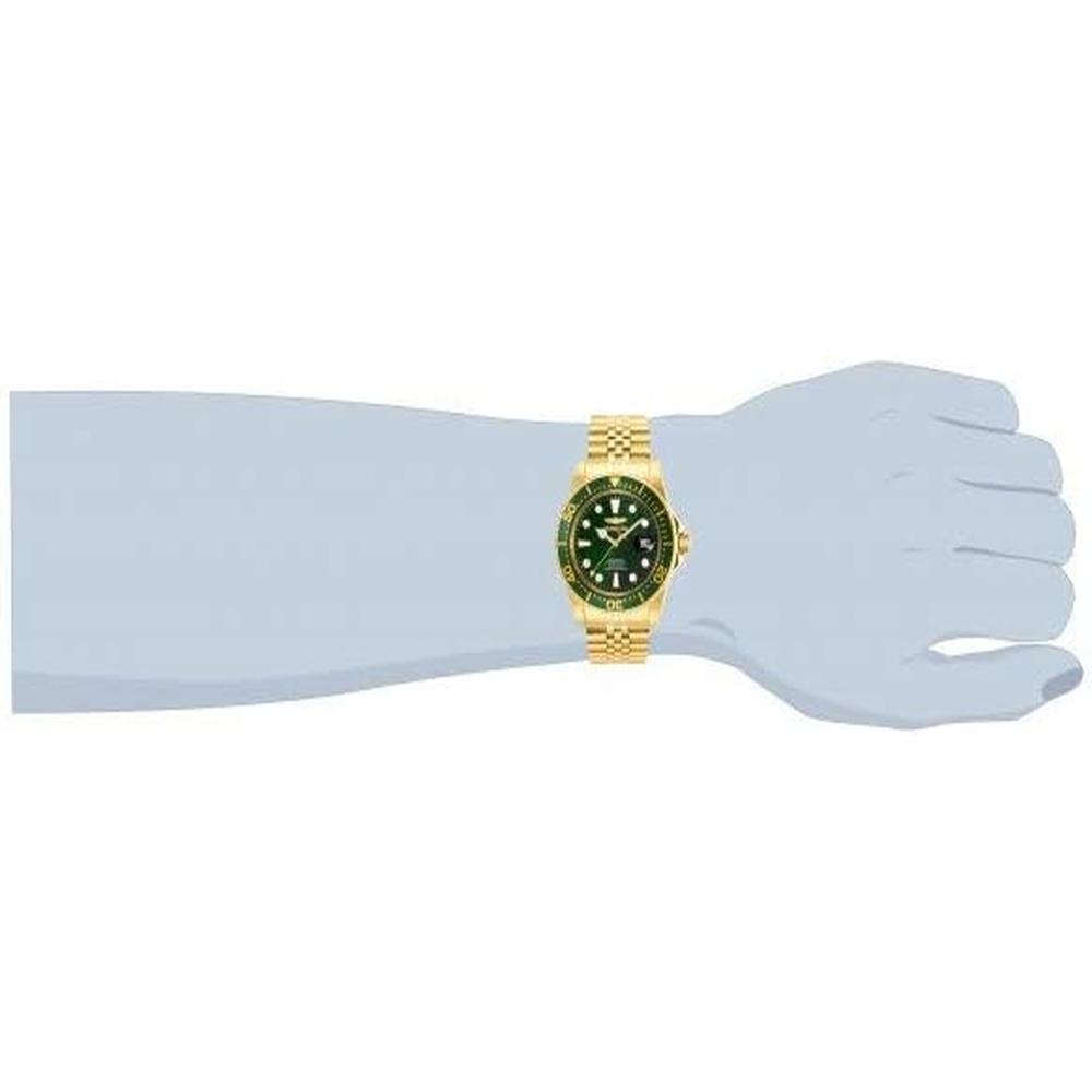 Reloj Invicta Pro Diver para hombre resistente al agua acero inoxidable | Oro y Verde