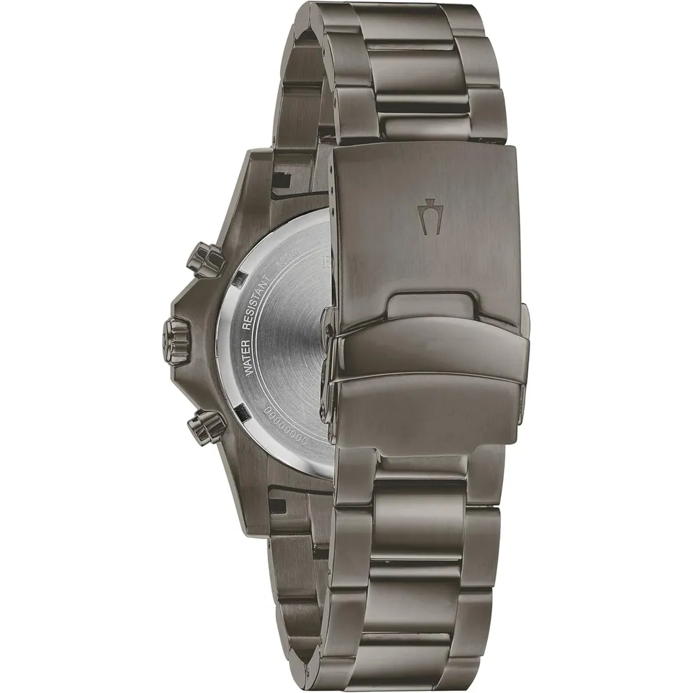 Bulova reloj clásico deportivo hombre cronógrafo 6 agujas de cuarzo acero | Carbón