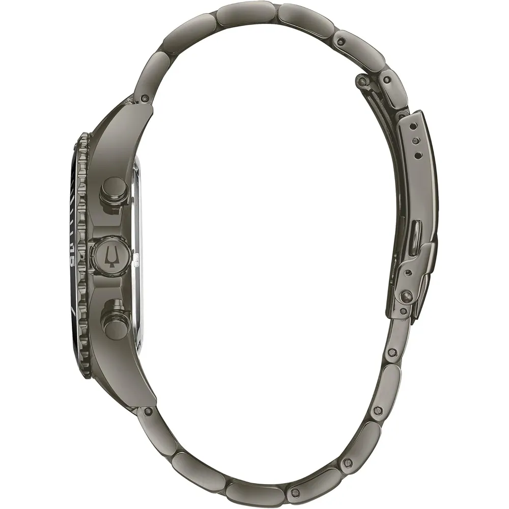 Bulova reloj clásico deportivo hombre cronógrafo 6 agujas de cuarzo acero | Carbón