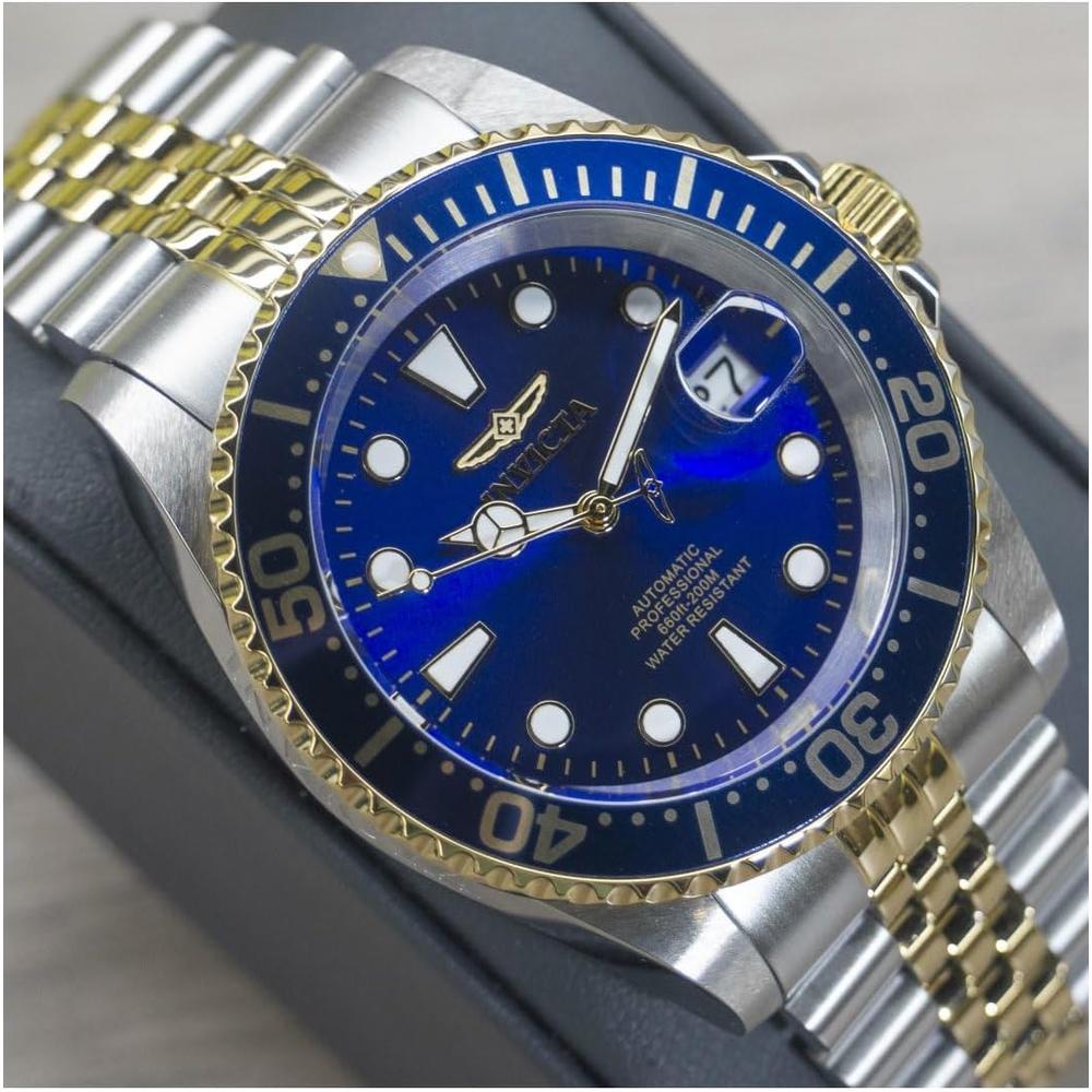 Reloj Invicta Pro Diver para hombre estilo buzo automático | Azul y Plateado