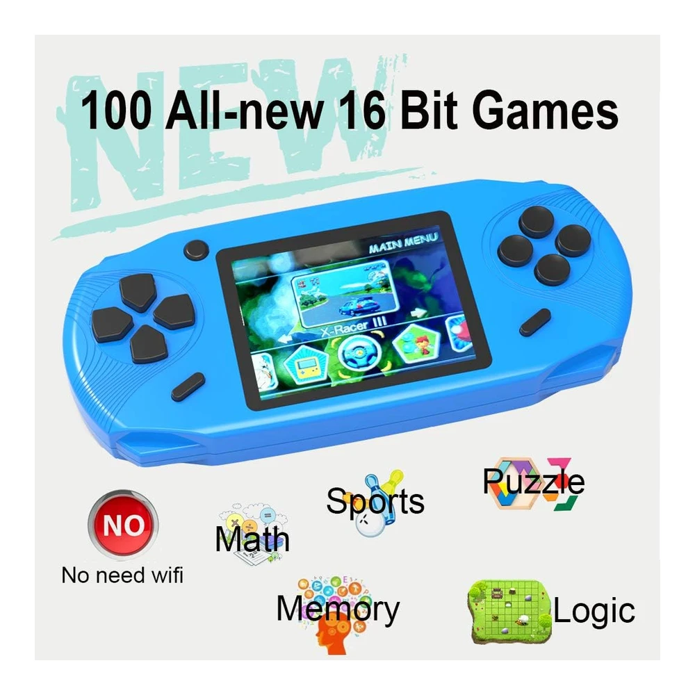CONSOLA RETRO BEIJUE PANTALLA 3" CON 100 JUEGOS CLÁSICOS HD