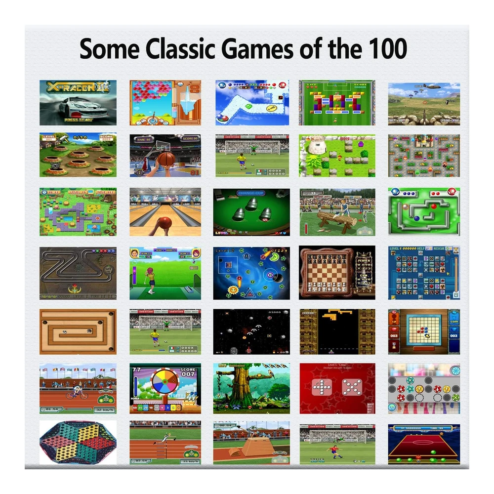 CONSOLA RETRO BEIJUE PANTALLA 3" CON 100 JUEGOS CLÁSICOS HD