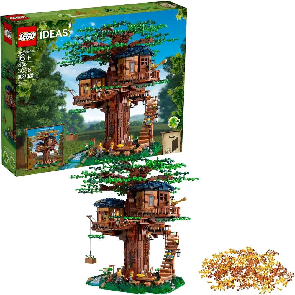 Lego Ideas casa del árbol set de construcción con cabañas y minifiguras