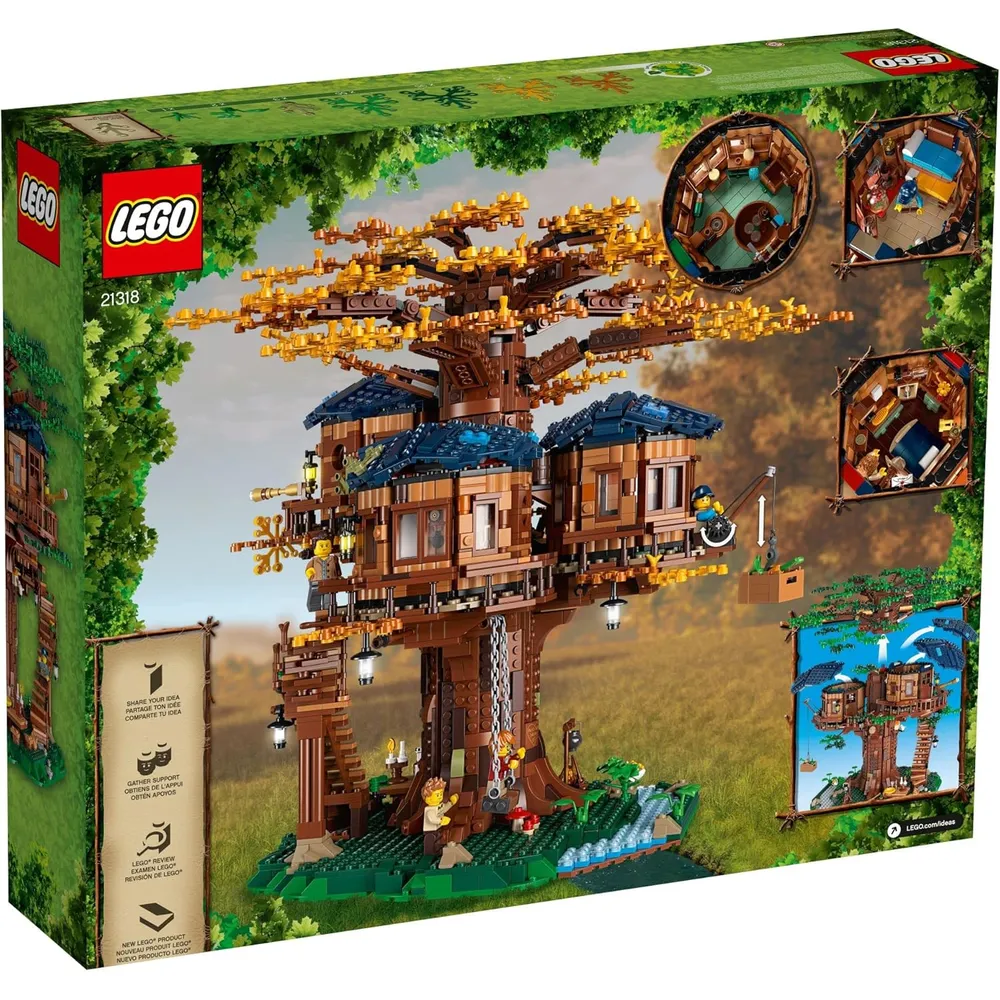 Lego Ideas casa del árbol set de construcción con cabañas y minifiguras