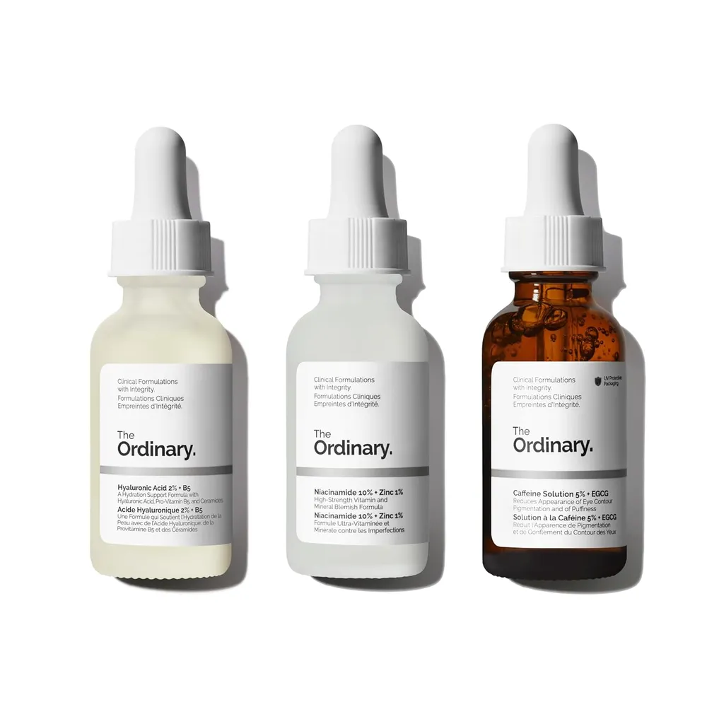 SET THE ORDINARY FAVORITO SUERO ÁCIDO HIALURÓNICO NIACINAMIDA CAFEÍNA