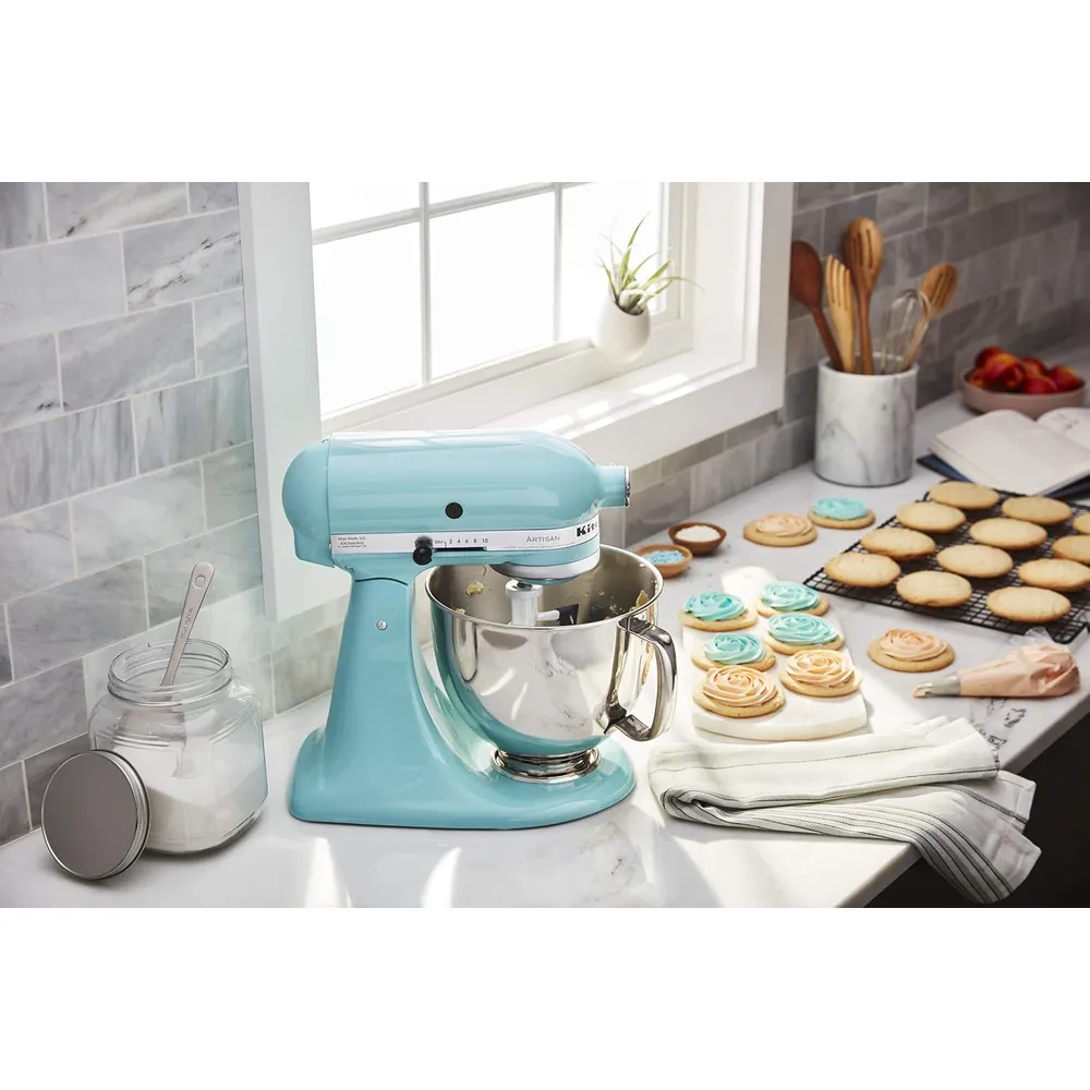 KITCHENAID ARTISAN, BATIDORA DE PIE 5 QT / 4.7 L CON BATIDOR FLEXIBLE | AQUA