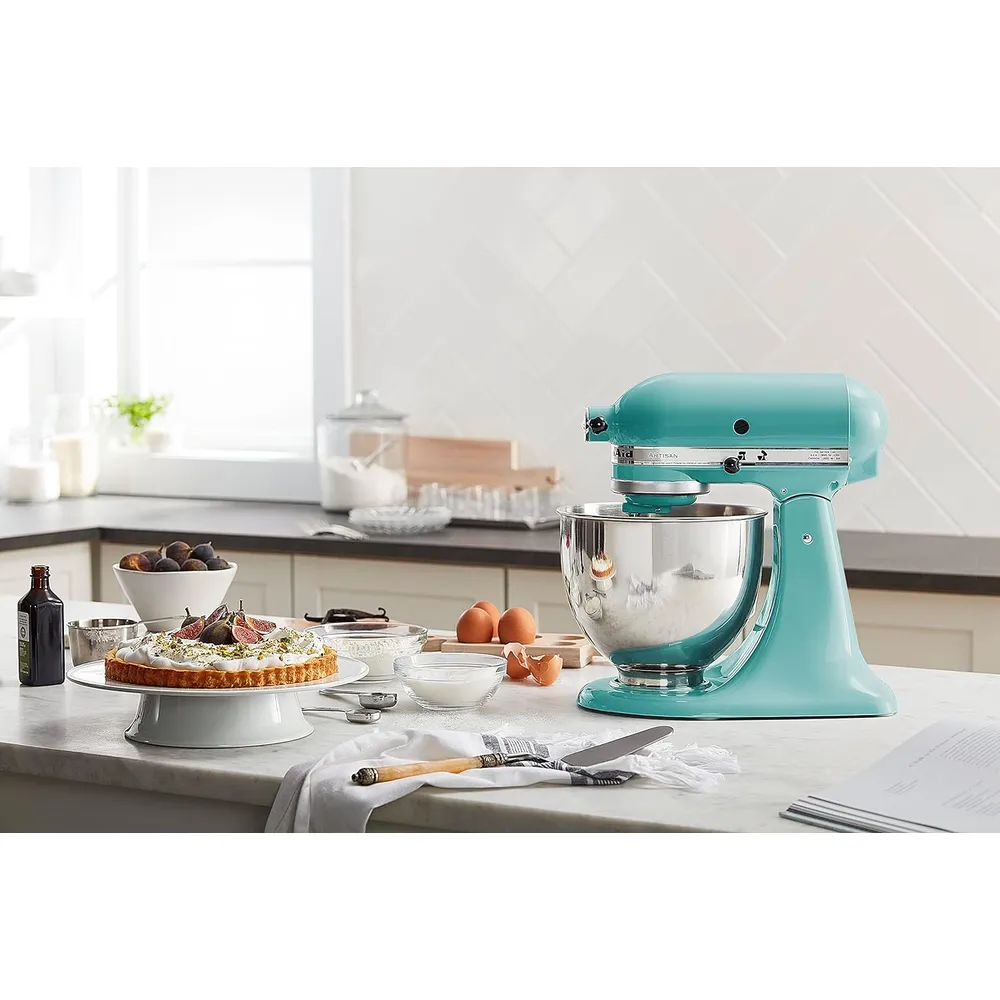 KITCHENAID ARTISAN, BATIDORA DE PIE 5 QT / 4.7 L CON BATIDOR FLEXIBLE | AQUA