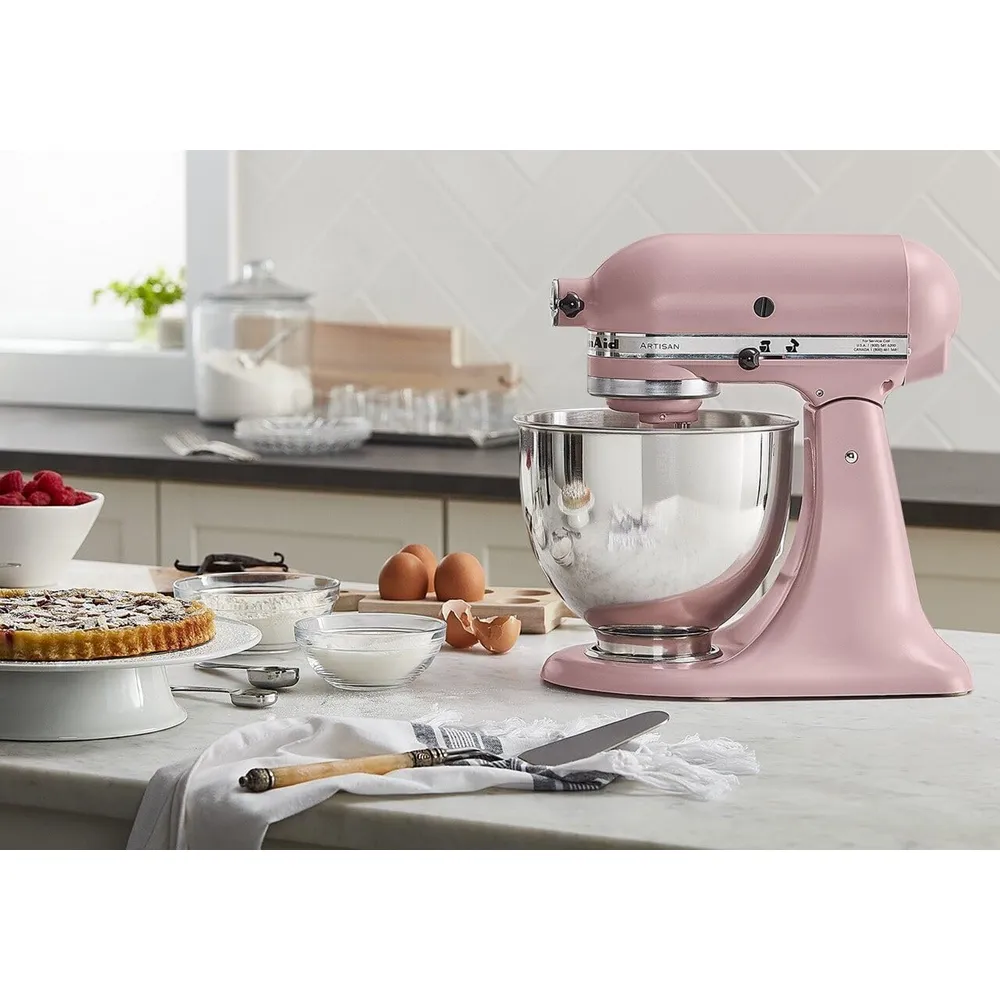 KITCHENAID ARTISAN, BATIDORA DE PIE 5 QT / 4.7 L CON PROTECTOR | ROSA SECO