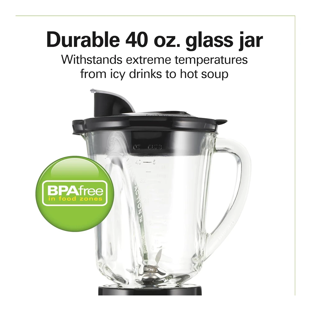b07r4bg8mw_1.webp HAMILTON BEACH BATIDORA TRITURADORA DE ONDAS PARA BATIDOS Y BATIDOS - PURÉ - HIELO TRITURADO - CON FRASCO DE VIDRIO DE 40 ONZAS Y TARRO DE VIAJE PORTÁTIL DE MEZCLA DE 20 ONZAS - 6 FUNCIONES - GRIS (58181)