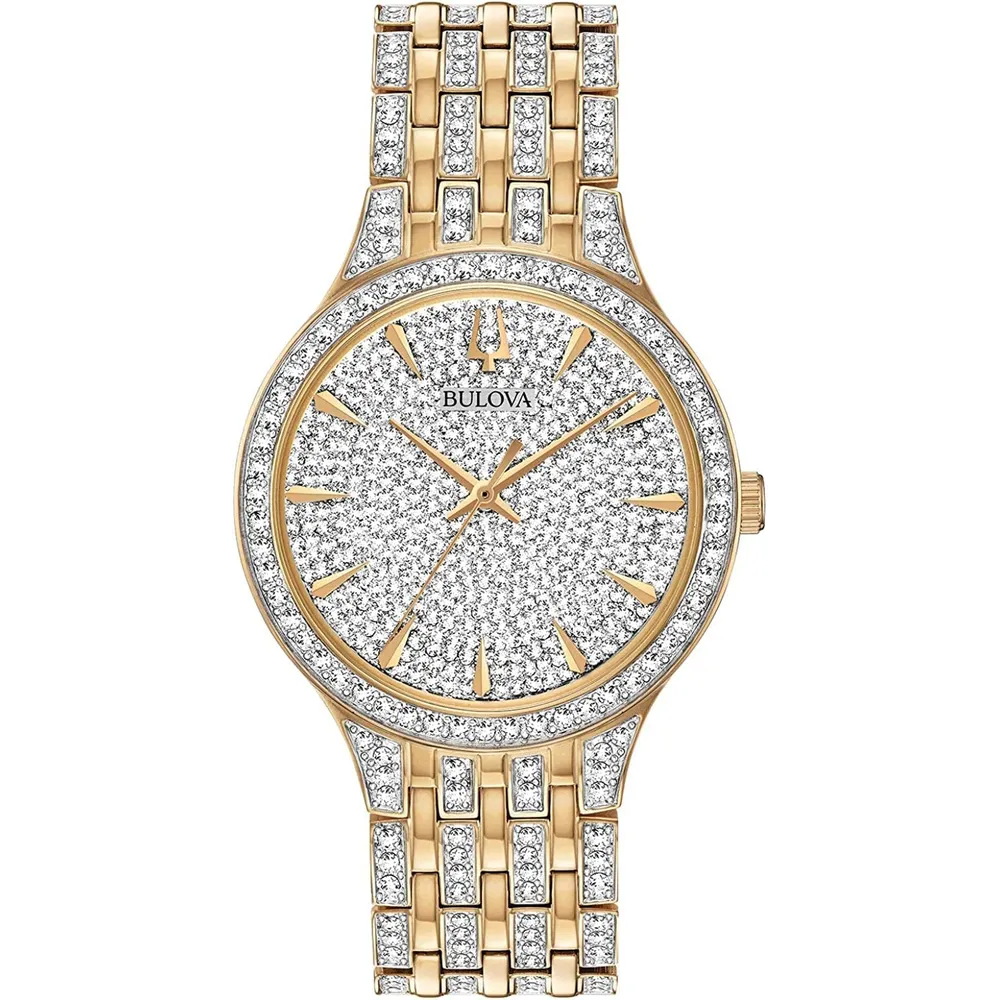 Bulova reloj Crystal Phantom hombre cuarzo 3 agujas acero inoxidable | Oro/Plata