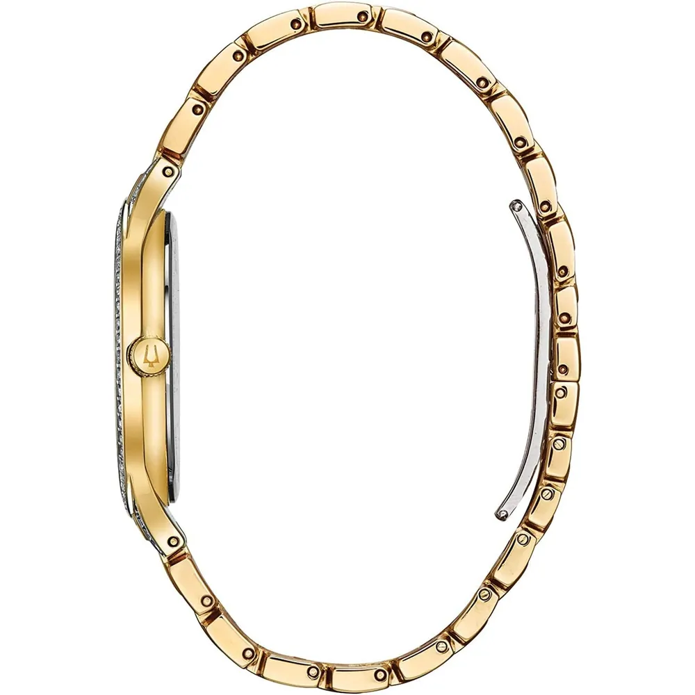 Bulova reloj Crystal Phantom hombre cuarzo 3 agujas acero inoxidable | Oro/Plata