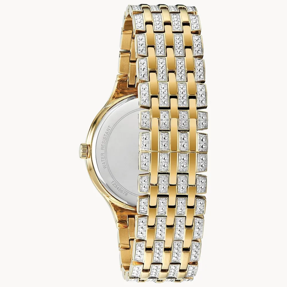 Bulova reloj Crystal Phantom hombre cuarzo 3 agujas acero inoxidable | Oro/Plata