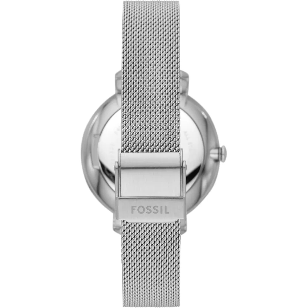 Fossil reloj de cuarzo Jacqueline para mujer, acero y tres agujas | Plateado