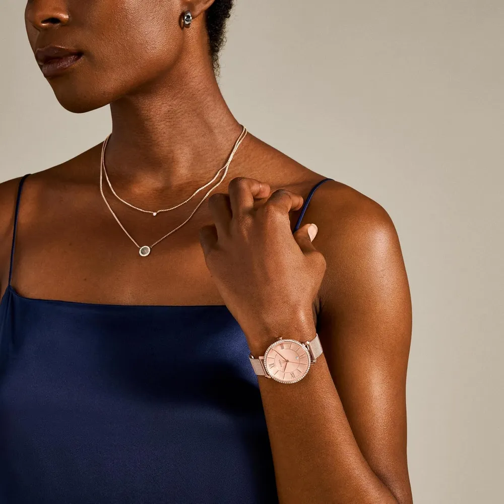 Fossil reloj de cuarzo Jacqueline para mujer, modelo ES4628 | Oro Rosa