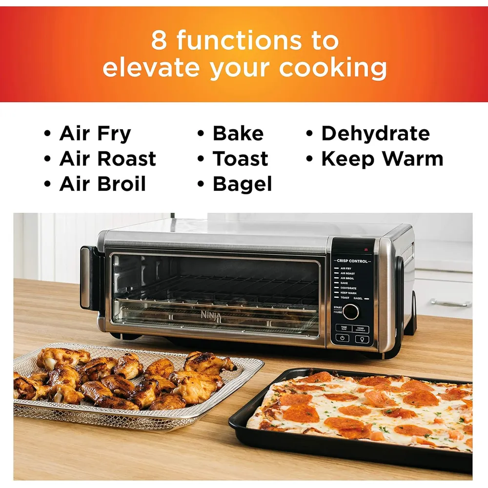 NINJA HORNO DE ENCIMERA DIGITAL AIR FRY SP101 8 EN 1, 60.7 OZ / 1.8 L | PLATEADO
