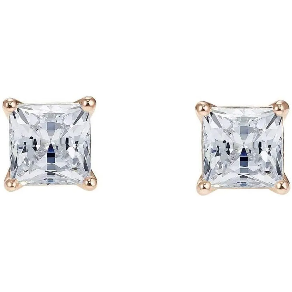 SWAROVSKI ARETES STUD CUADRADO MESMERA ACABADO ORO ROSA PARA MUJER | ORO ROSA