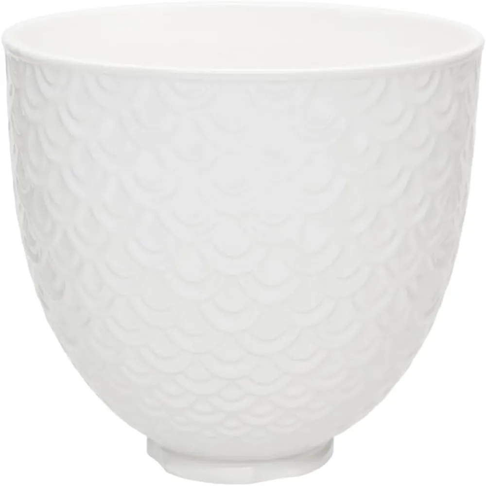 KITCHENAID, RECIPIENTE DE CERÁMICA 5 QT / 4.7 L | ENCAJE DE SIRENA BLANCO