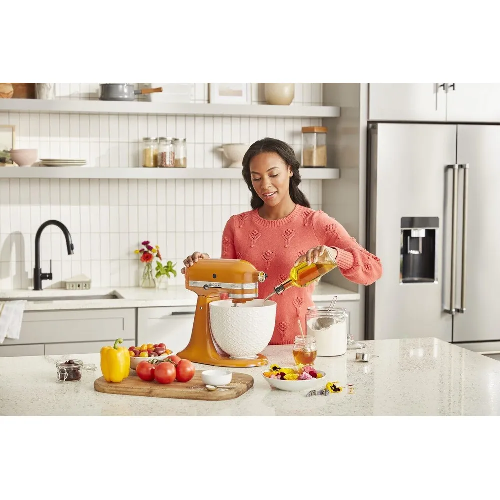 KITCHENAID, RECIPIENTE DE CERÁMICA 5 QT / 4.7 L | ENCAJE DE SIRENA BLANCO
